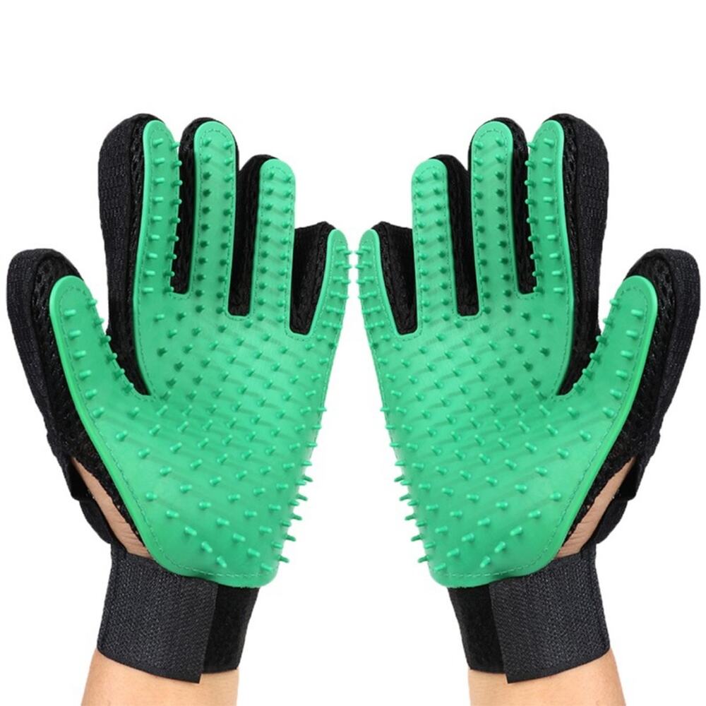 NEW Dog pet grooming mitts gloves for washing grooming massage deshedding B83